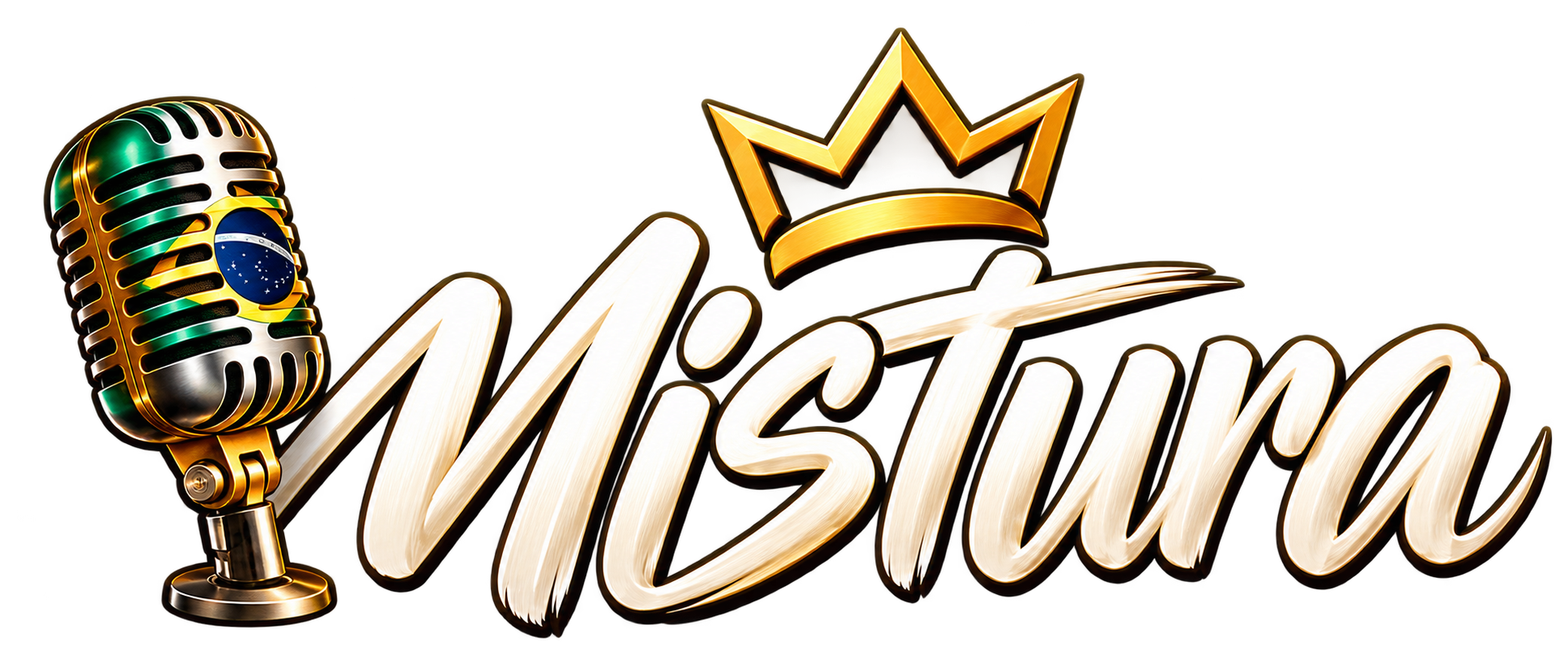 Mistura com coroa e microfone
